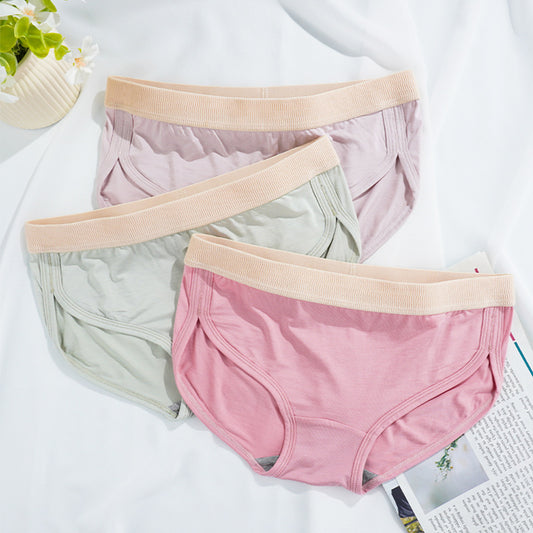 Solid color underwear women's underwear slim briefs simple breathable fashionable women's briefs underwear