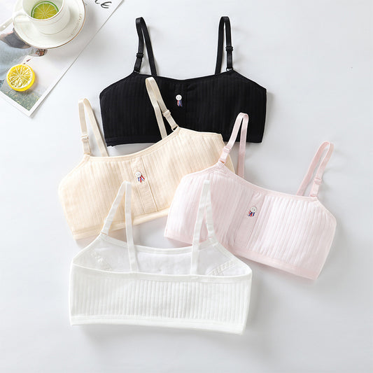 Underwear for female students growth period cotton camisole lingerie for girls adjustable top top junior high school bra